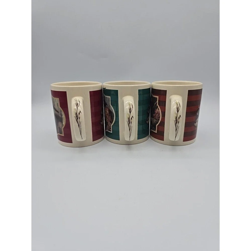 Vintagr Otagiri 1995 Donald Boncela Duck Decoy Coffee Mugs Set of 3 Enesco